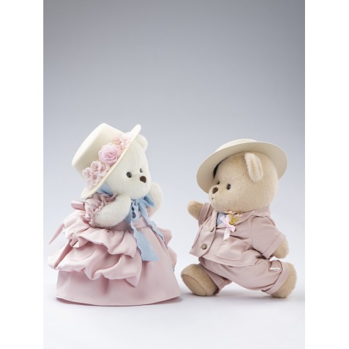 Авторская мягкая игрушка Lina Медведь молочный Сладкая парочка в костюме M (±30 см) Авторская мягкая игрушка Lina Медведь молочный Сладкая парочка в костюме M (±30 см)