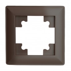 Рамка STEKKER, PFR00-7001-04 1-местная, пластик, серия Катрин, шоколад 39817 Рамка STEKKER, PFR00-7001-04 1-местная, пластик, серия Катрин, шоколад 39817
