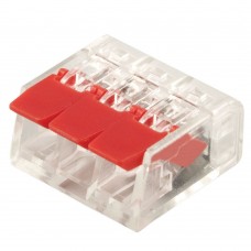 Универсальная компактная клемма 3-проводная STEKKER, LD221-413 (5 штук в упаковке) 32418 Универсальная компактная клемма 3-проводная STEKKER, LD221-413 (5 штук в упаковке) 32418