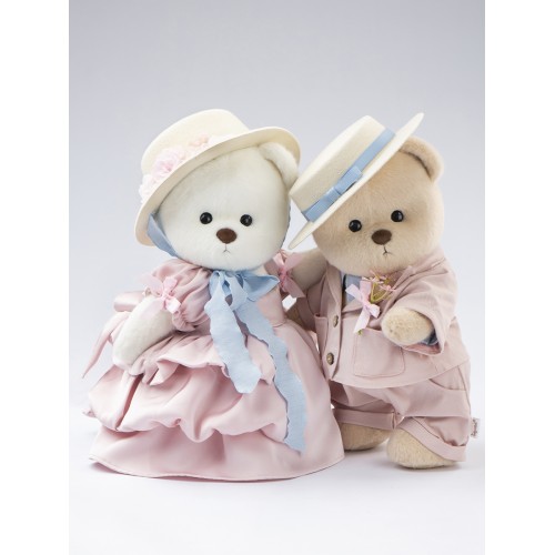 Авторская мягкая игрушка Lina Медведь молочный Сладкая парочка в костюме M (±30 см) Авторская мягкая игрушка Lina Медведь молочный Сладкая парочка в костюме M (±30 см)