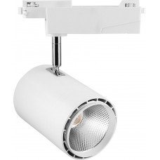 Светодиодный светильник Feron AL104 трековый однофазный на шинопровод 50W 4000K, 35 градусов, белый Светодиодный светильник Feron AL104 трековый однофазный на шинопровод 50W 4000K, 35 градусов, белый