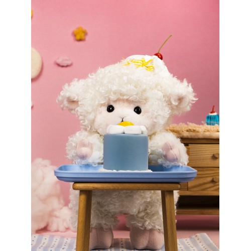 Авторская мягкая игрушка Lina Овечка белая с розовым в костюме размер M (±30 см) Авторская мягкая игрушка Lina Овечка белая с розовым в костюме размер M (±30 см)