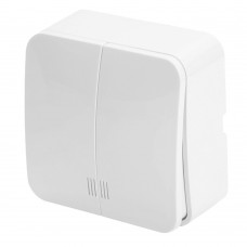 Выключатель открытой установки 2-клавишный с индикатором, STEKKER, 250В, 10А, IP20, серия София, белый, MSW10-21-01 49290 Выключатель открытой установки 2-клавишный с индикатором, STEKKER, 250В, 10А, IP20, серия София, белый, MSW10-21-01 49290