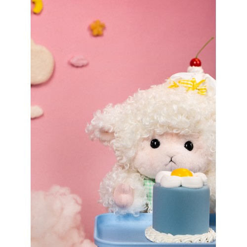 Авторская мягкая игрушка Lina Овечка белая с розовым в костюме размер M (±30 см) Авторская мягкая игрушка Lina Овечка белая с розовым в костюме размер M (±30 см)