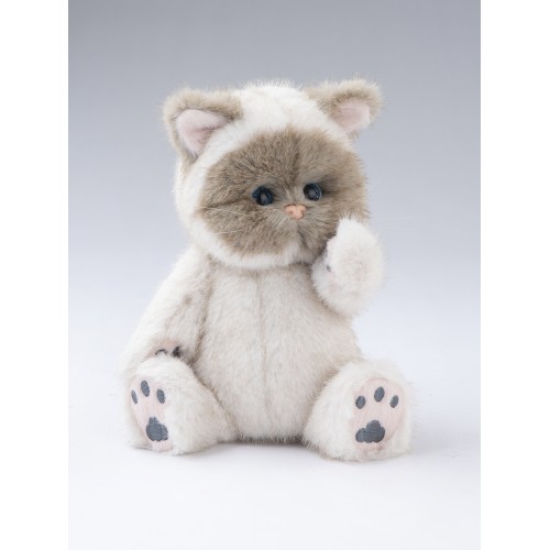Авторская мягкая игрушка Lina Кошка Сиамская белая S (±20 см) Авторская мягкая игрушка Lina Кошка Сиамская белая S (±20 см)