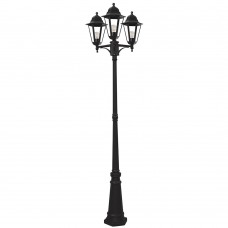 Светильник садово-парковый Feron 6215/PL6215 столб 3*100W E27 230V, черный 11080 Светильник садово-парковый Feron 6215/PL6215 столб 3*100W E27 230V, черный 11080