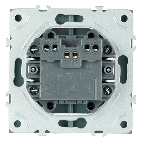 Выключатель 2-клавишный самовозвратный (механизм), STEKKER, 250В, 10А, серия Эмили, RSW10-5113-10, платиново-серый, soft touch 50329 Выключатель 2-клавишный самовозвратный (механизм), STEKKER, 250В, 10А, серия Эмили, RSW10-5113-10, платиново-серый, soft touch 50329