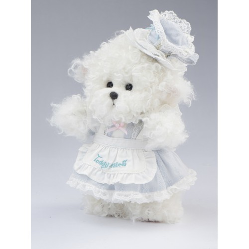 Lina Щенок Бишон белый S (±20 см) Маршмелоу в наряде для чаепития Lina Щенок Бишон белый S (±20 см) Маршмелоу в наряде для чаепития