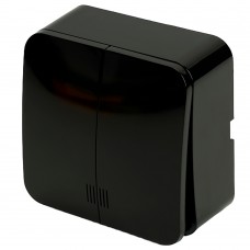 Выключатель открытой установки 2-клавишный с индикатором, STEKKER, 250В, 10А, IP20, серия София, черный, MSW10-21-02 49294 Выключатель открытой установки 2-клавишный с индикатором, STEKKER, 250В, 10А, IP20, серия София, черный, MSW10-21-02 49294