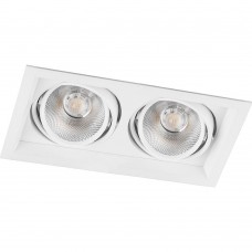 Светодиодный светильник Feron AL202 карданный 2x20W 4000K 35 градусов ,белый 29777 Светодиодный светильник Feron AL202 карданный 2x20W 4000K 35 градусов ,белый 29777