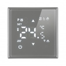 Терморегулятор Wi-Fi (механизм), STEKKER, 250В, 3500Вт, серия Эмили, RSW00-5119-10, платиново-серый, soft touch 50378