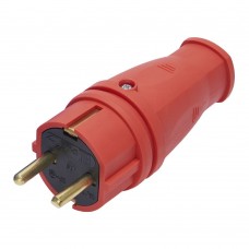 Вилка прямая с/з STEKKER, RPG16-21-441, каучук, 250В, 16A, IP44, красный (В 16-001) 39160 Вилка прямая с/з STEKKER, RPG16-21-441, каучук, 250В, 16A, IP44, красный (В 16-001) 39160