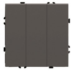 Выключатель 3-клавишный (механизм), STEKKER, 250В, 10А, серия Эмили, RSW10-5108-09, антрацит, soft touch 49922 Выключатель 3-клавишный (механизм), STEKKER, 250В, 10А, серия Эмили, RSW10-5108-09, антрацит, soft touch 49922