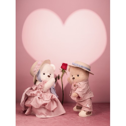 Авторская мягкая игрушка Lina Медведь молочный Сладкая парочка в костюме M (±30 см) Авторская мягкая игрушка Lina Медведь молочный Сладкая парочка в костюме M (±30 см)