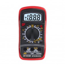 MTM MAS830L Мультиметр цифровой, 1999 отсчетов, батарея крона, ручная регулировка, черный/красный, TM STEKKER 49994 MTM MAS830L Мультиметр цифровой, 1999 отсчетов, батарея крона, ручная регулировка, черный/красный, TM STEKKER 49994