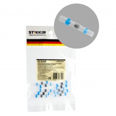 LD302-1525 ГСИ термоусаживаемая с припоем 1,5-2,5 мм2 27A,  прозрачный/голубой (DIY упак 10шт) STEKKER 49161