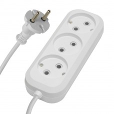 Удлинитель 3-местный б/з Stekker, HM01-30-02, 2м, 2x0,75, серия Home (У10-430), белый 39209 Удлинитель 3-местный б/з Stekker, HM01-30-02, 2м, 2x0,75, серия Home (У10-430), белый 39209