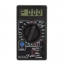MTM DT830B Мультиметр цифровой, портативный,1999 отсчетов, батарея крона, ручная регулировка, черный, TM STEKKER 49992 MTM DT830B Мультиметр цифровой, портативный,1999 отсчетов, батарея крона, ручная регулировка, черный, TM STEKKER 49992