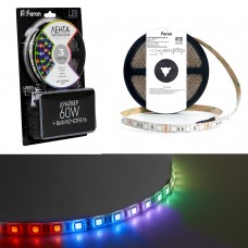 Светодиодная LED лента Feron LS606, 60SMD(5050)/m 14.4W/m 12V 3m RGB с адаптером с вилкой, контроллером с пультом в комплекте 27722 Светодиодная LED лента Feron LS606, 60SMD(5050)/m 14.4W/m 12V 3m RGB с адаптером с вилкой, контроллером с пультом в комплекте 27722