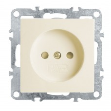 Розетка 1-местная б/з (механизм), STEKKER, PST10-9109-02, 250В, 16А с защ. шторкой, серия Эрна, слоновая кость 39327 Розетка 1-местная б/з (механизм), STEKKER, PST10-9109-02, 250В, 16А с защ. шторкой, серия Эрна, слоновая кость 39327