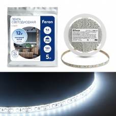 Светодиодная LED лента Feron LS613, 120SMD(2835)/m 9.6W/m 12V 5m 6500К 27731 Светодиодная LED лента Feron LS613, 120SMD(2835)/m 9.6W/m 12V 5m 6500К 27731