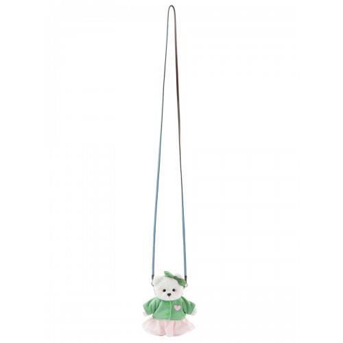 Авторская мягкая игрушка Lina Медведь Счастье белый с зеленым топиком и розовой юбочкой-брелком XS (±15 см) Авторская мягкая игрушка Lina Медведь Счастье белый с зеленым топиком и розовой юбочкой-брелком XS (±15 см)