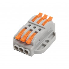 Клемма строительно-монтажная STEKKER для подключения фазных проводников 3 контактные группы, (1 ввод,1вывод на полюс) LD222-430. Упаковка (40 шт) 39502 Клемма строительно-монтажная STEKKER для подключения фазных проводников 3 контактные группы, (1 ввод,1вывод на полюс) LD222-430. Упаковка (40 шт) 39502