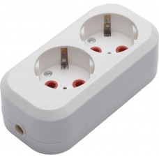 Розетка переносная разборная 2-местная с/з STEKKER, PST16-210-20, 250В, 16A, IP20, белый 39010 Розетка переносная разборная 2-местная с/з STEKKER, PST16-210-20, 250В, 16A, IP20, белый 39010