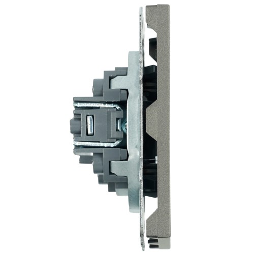 Розетка HDMI 2.0 Type A (механизм), STEKKER, серия Эмили, RST00-5118-09, антрацит, soft touch 50168 Розетка HDMI 2.0 Type A (механизм), STEKKER, серия Эмили, RST00-5118-09, антрацит, soft touch 50168