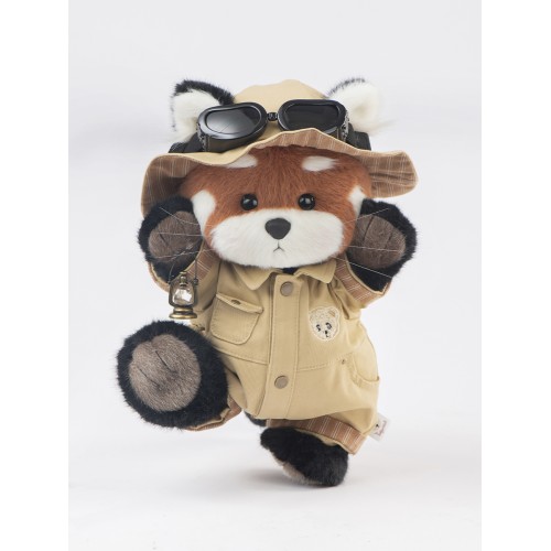 Авторская мягкая игрушка Lina Красная панда Исследователь длинношёрстная M (±30 см) крас-кор цвет в одежде исследователя Авторская мягкая игрушка Lina Красная панда Исследователь длинношёрстная M (±30 см) крас-кор цвет в одежде исследователя