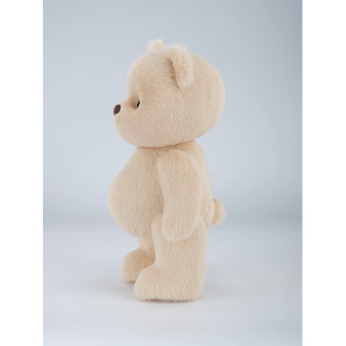 Авторская мягкая игрушка Lina Медведь (длинная шерсть) M (±30 см) молочный цвет Авторская мягкая игрушка Lina Медведь (длинная шерсть) M (±30 см) молочный цвет