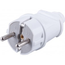 Вилка STEKKER PPG16-42-201 прямая с заземляющим контактом, ABS пластик 250В, 16A, IP20, белая 32851 Вилка STEKKER PPG16-42-201 прямая с заземляющим контактом, ABS пластик 250В, 16A, IP20, белая 32851
