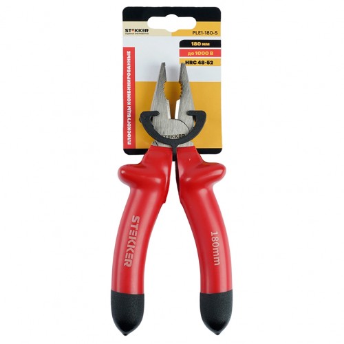 Плоскогубцы комбинированные диэлектрические STEKKER, 180мм, PLE1-180-S 50502 Плоскогубцы комбинированные диэлектрические STEKKER, 180мм, PLE1-180-S 50502