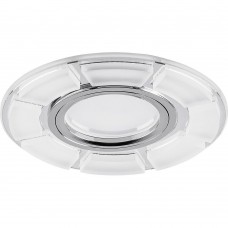 Светильник встраиваемый с LED подсветкой Feron CD993 потолочный MR16 G5.3 белый матовый, хром Светильник встраиваемый с LED подсветкой Feron CD993 потолочный MR16 G5.3 белый матовый, хром
