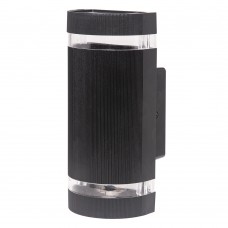 Светильник садово-парковый FeronONE DH1702-P, на стену вверх/вниз, 2*GU10 220-240V, черный пластик 51540