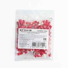 Наконечник кольцевой изолированный НКИ 1,5-4, LD403-154 (упаковка 100 шт) STEKKER 39416 Наконечник кольцевой изолированный НКИ 1,5-4, LD403-154 (упаковка 100 шт) STEKKER 39416