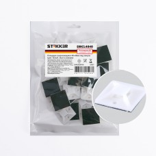 Площадка самоклеющаяся STEKKER SMCL4040 40*40 мм под хомуты белый (25шт в упак) 32937 Площадка самоклеющаяся STEKKER SMCL4040 40*40 мм под хомуты белый (25шт в упак) 32937