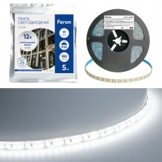 Светодиодная LED лента Feron LS626, 180SMD(2835)/m 17W/m 12V 5000*10*1,22мм 6500К IP65 51640 Светодиодная LED лента Feron LS626, 180SMD(2835)/m 17W/m 12V 5000*10*1,22мм 6500К IP65 51640