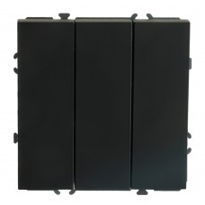 Выключатель 3-клавишный (механизм), STEKKER, 250В, 10А, серия Эмили, RSW10-5108-05, черный уголь, soft touch 49844 Выключатель 3-клавишный (механизм), STEKKER, 250В, 10А, серия Эмили, RSW10-5108-05, черный уголь, soft touch 49844