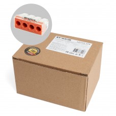 Клемма монтажная 4-проводная STEKKER  для 1-жильного проводника, LD773-174. Упаковка (50 шт) 39870 Клемма монтажная 4-проводная STEKKER  для 1-жильного проводника, LD773-174. Упаковка (50 шт) 39870