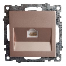 Розетка компьютерная 1-местная RJ-45 (механизм), STEKKER GLS00-7107-02, серия Катрин, шампань 39599 Розетка компьютерная 1-местная RJ-45 (механизм), STEKKER GLS00-7107-02, серия Катрин, шампань 39599