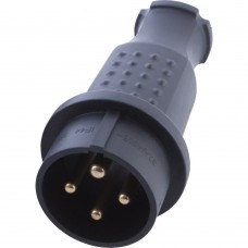 Вилка прямая с/з STEKKER, RPG32-21-441, 3+1, каучук 400В, 32A, IP44, черный Вилка прямая с/з STEKKER, RPG32-21-441, 3+1, каучук 400В, 32A, IP44, черный