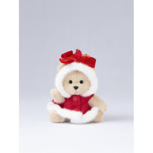 Авторская мягкая игрушка Lina Медведь молочный в Плаще с бантом брелок XS (±15 см) Авторская мягкая игрушка Lina Медведь молочный в Плаще с бантом брелок XS (±15 см)