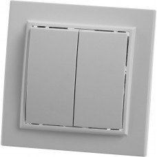 Выключатель 2-клавишный, STEKKER, PSW10-9004-01, 250В, 10А, серия Эрна, белый 39044 Выключатель 2-клавишный, STEKKER, PSW10-9004-01, 250В, 10А, серия Эрна, белый 39044