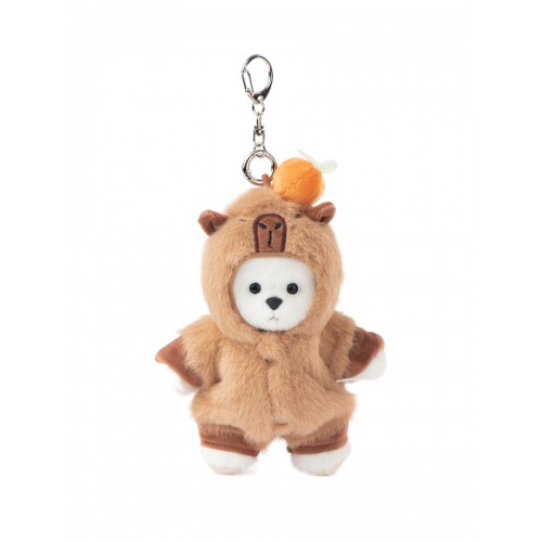 Авторская мягкая игрушка Lina Медведь белый в костюмчике Капибар брелок XS (±15 см) Авторская мягкая игрушка Lina Медведь белый в костюмчике Капибар брелок XS (±15 см)