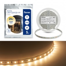 Светодиодная LED лента Feron LS500, 60SMD(2835)/м 6Вт/м 24V 5000*8*1.22мм 3000К Светодиодная LED лента Feron LS500, 60SMD(2835)/м 6Вт/м 24V 5000*8*1.22мм 3000К