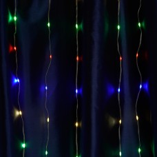 Светодиодная гирлянда Feron CL27 занавес Водопад  3*3м  + 3м 230V Мультиколор с контроллером, c питанием от сети, прозрачный шнур 48600 Светодиодная гирлянда Feron CL27 занавес Водопад  3*3м  + 3м 230V Мультиколор с контроллером, c питанием от сети, прозрачный шнур 48600