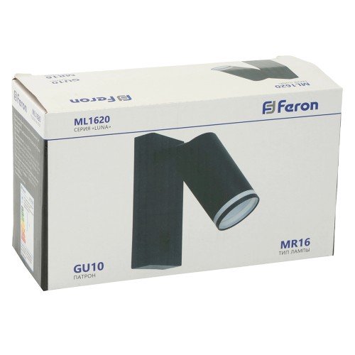 Светильник Feron ML1620 LUNA 35W, 230V, GU10, чёрный