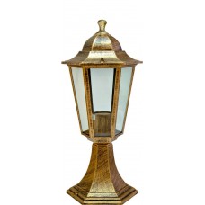 Светильник садово-парковый Feron 6104/PL6104 шестигранный на постамент 60W E27 230V, черное золото 11131 Светильник садово-парковый Feron 6104/PL6104 шестигранный на постамент 60W E27 230V, черное золото 11131