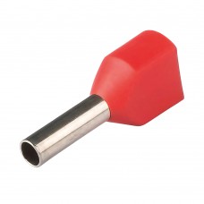 LD406-1008 Наконечник штыревой втулочный изолированный НШВИ(2) 1,0-8 (DIY упаковка 25 шт) STEKKER 50402